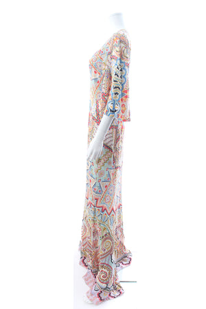 Etro Printed Silk Maxi Dress