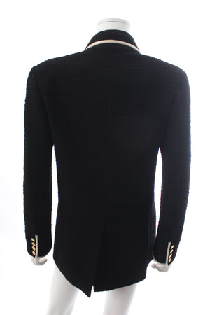Valentino Double Breasted Wool-Blend Bouclé Blazer