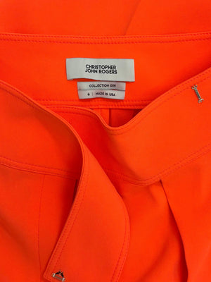 Christopher John Rogers Neon Crepe Tapered Trousers