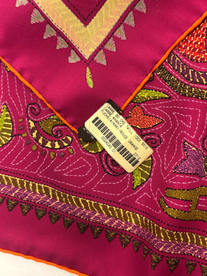 Hermes Carre Kantha 90 Silk Twill Scarf