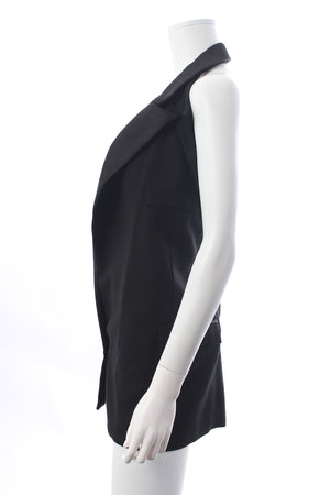 Koché Open Back Crepe Waistcoat