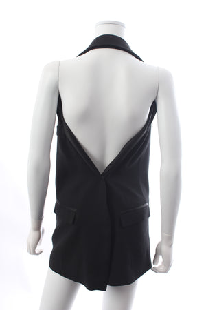 Koché Open Back Crepe Waistcoat