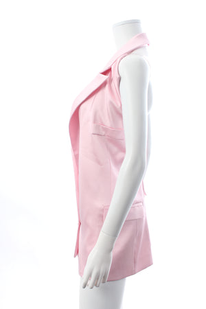 Koché Open Back Crepe Waistcoat