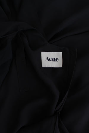Acne Studios Emile Asymmetric Silk Chiffon Maxi Dress