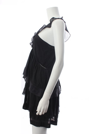 Isabel Marant Etoile Tiered Ruffled Cotton-Blend Mini Dress