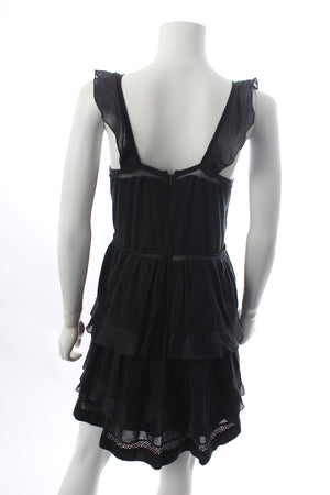 Isabel Marant Etoile Tiered Ruffled Cotton-Blend Mini Dress