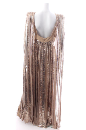 Elie Saab Sequin Embellished Cape Tulle Gown