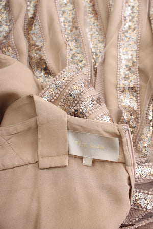 Elie Saab Sequin Embellished Cape Tulle Gown