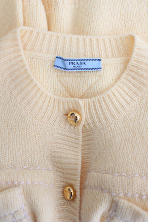 Prada Multi-Pocket Oversized Cashmere Cardigan