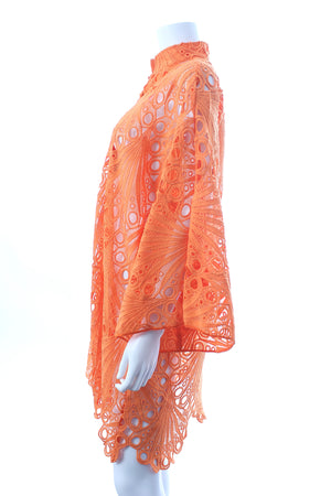 La Vie Style House Shell Lace Kaftan Dress