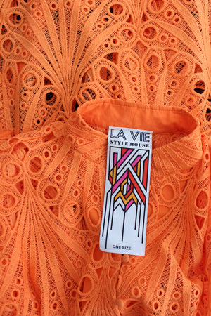 La Vie Style House Shell Lace Kaftan Dress