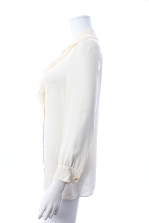 Gucci Ruffle-Trimmed Silk Blouse