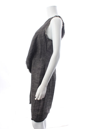 Pringle of Scotland Ruffled Linen-Blend Mini Dress