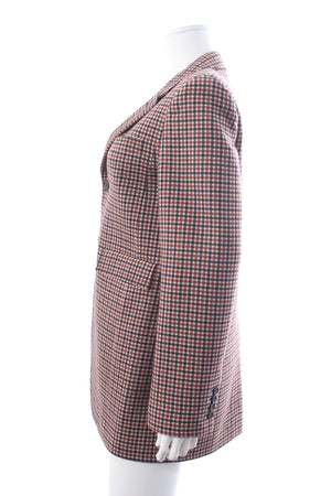 Balenciaga Check Wool Single-Breasted Blazer
