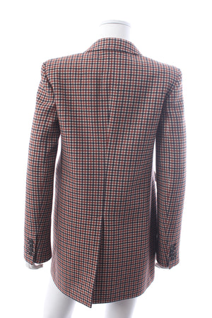 Balenciaga Check Wool Single-Breasted Blazer