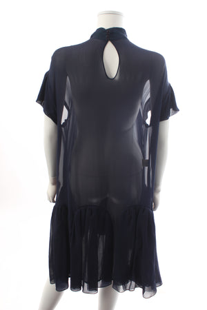 Delpozo Ruffle-Trimmed Silk-Chiffon Mini Dress