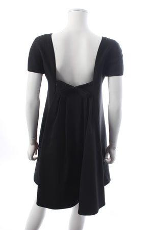 Valentino Bow-Detailed Wool and Silk-Blend Mini Dress