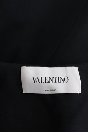 Valentino Bow-Detailed Wool and Silk-Blend Mini Dress