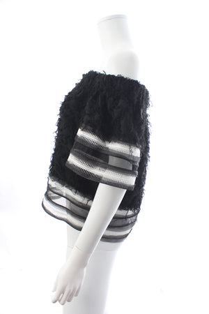Jonathan Simkhai Fringe-Trimmed Track Off-the-shoulder Top