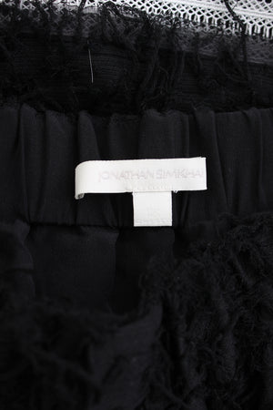 Jonathan Simkhai Fringe-Trimmed Track Off-the-shoulder Top