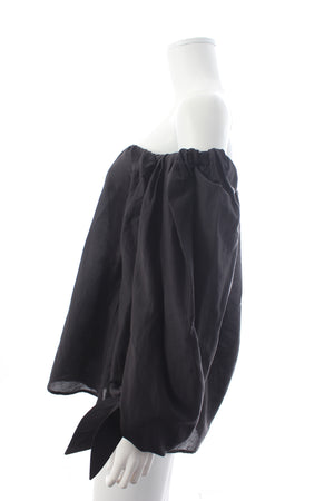 Vintage Yves Saint Laurent Cotton and Silk-Blend Off-the-shoulder Blouse