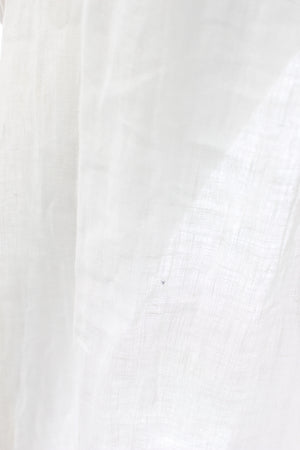 Lisa Marie Fernandez Embroidered Smocked Linen Midi Dress