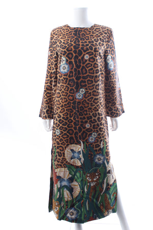 PAULA Printed Silk Midi Dress