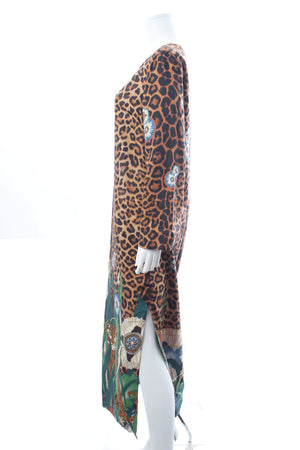 PAULA Printed Silk Midi Dress