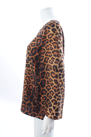 PAULA Leopard Printed Silk Blouse