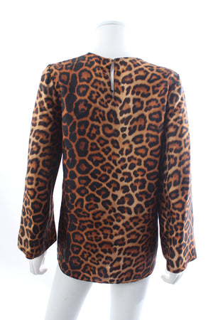 PAULA Leopard Printed Silk Blouse