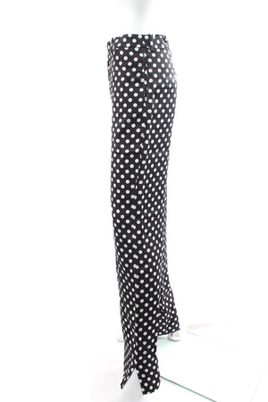 Saint Laurent Polka Dot Printed Satin Trousers