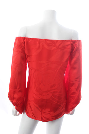 Silvia Tcherassi Stephanie Off-the-shoulder Jacquard Blouse