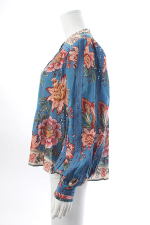 Farm Rio Wonderful Bouquet Printed Blouse