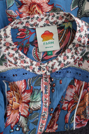 Farm Rio Wonderful Bouquet Printed Blouse