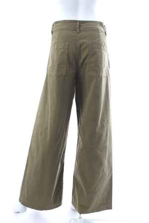Nili Lotan Megan Brushed Cotton-Stretch Wide-Leg Trousers