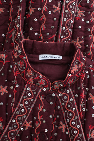 Ulla Johnson Indira Embroidered Linen and Cotton-B lend Waistcoat