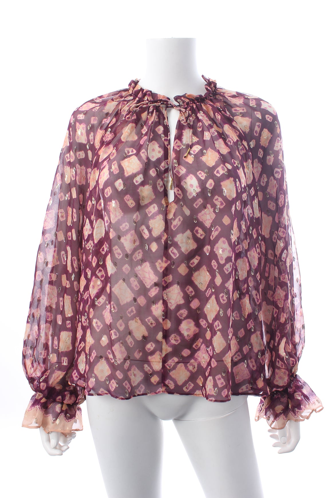 Ulla Johnson Sandrine Printed Silk-Blend Blouse