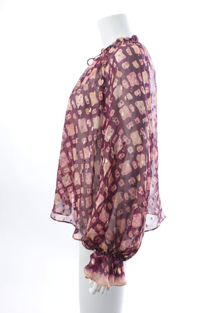 Ulla Johnson Sandrine Printed Silk-Blend Blouse