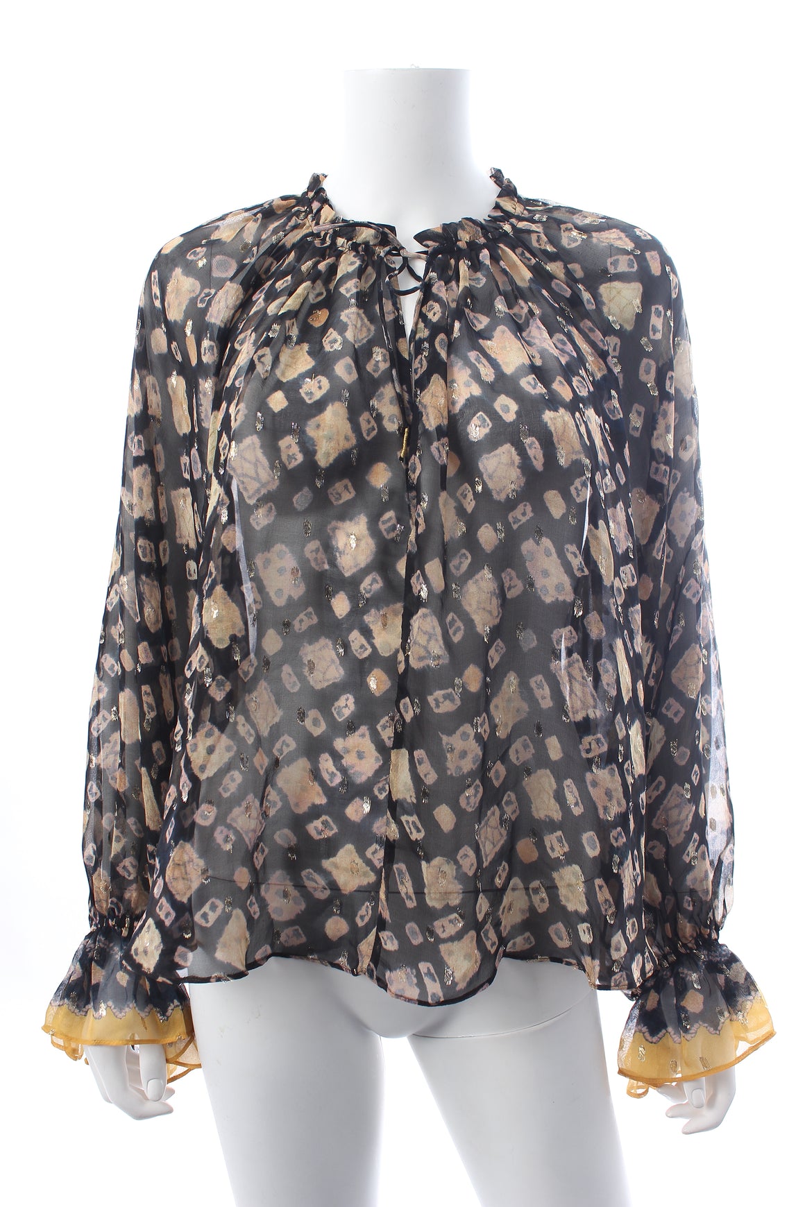 Ulla Johnson Sandrine Printed Silk-Blend Blouse