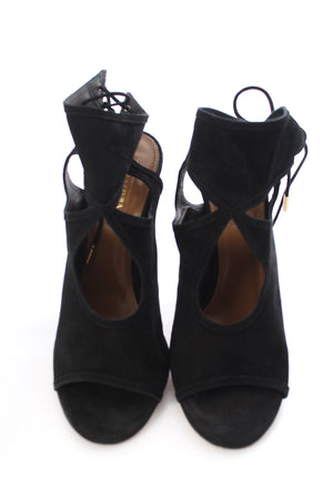 Aquazzura Sexy Thing 105 Suede Sandals