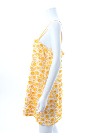 Three Graces London Clementine Appliquéd Cotton-blend Mini Dress