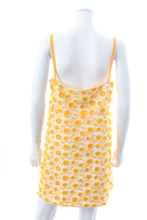 Three Graces London Clementine Appliquéd Cotton-blend Mini Dress