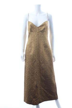 Emilia Wickstead Paulette Metallic Jacquard Midi Dress