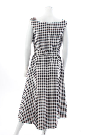 Emilia Wickstead Petra Gingham Belted Midi Dress