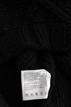 Chanel Cashmere Embellished-Button Cable Knit Sweater