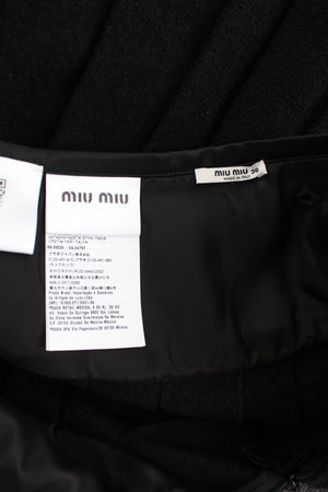 Miu Miu Bow-Embellished Wool-Blend Bouclé Pleated Mini Skirt