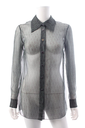 Chanel CC Logo Silk Blouse - Métiers d'Art Pre-Fall 2023 Collection