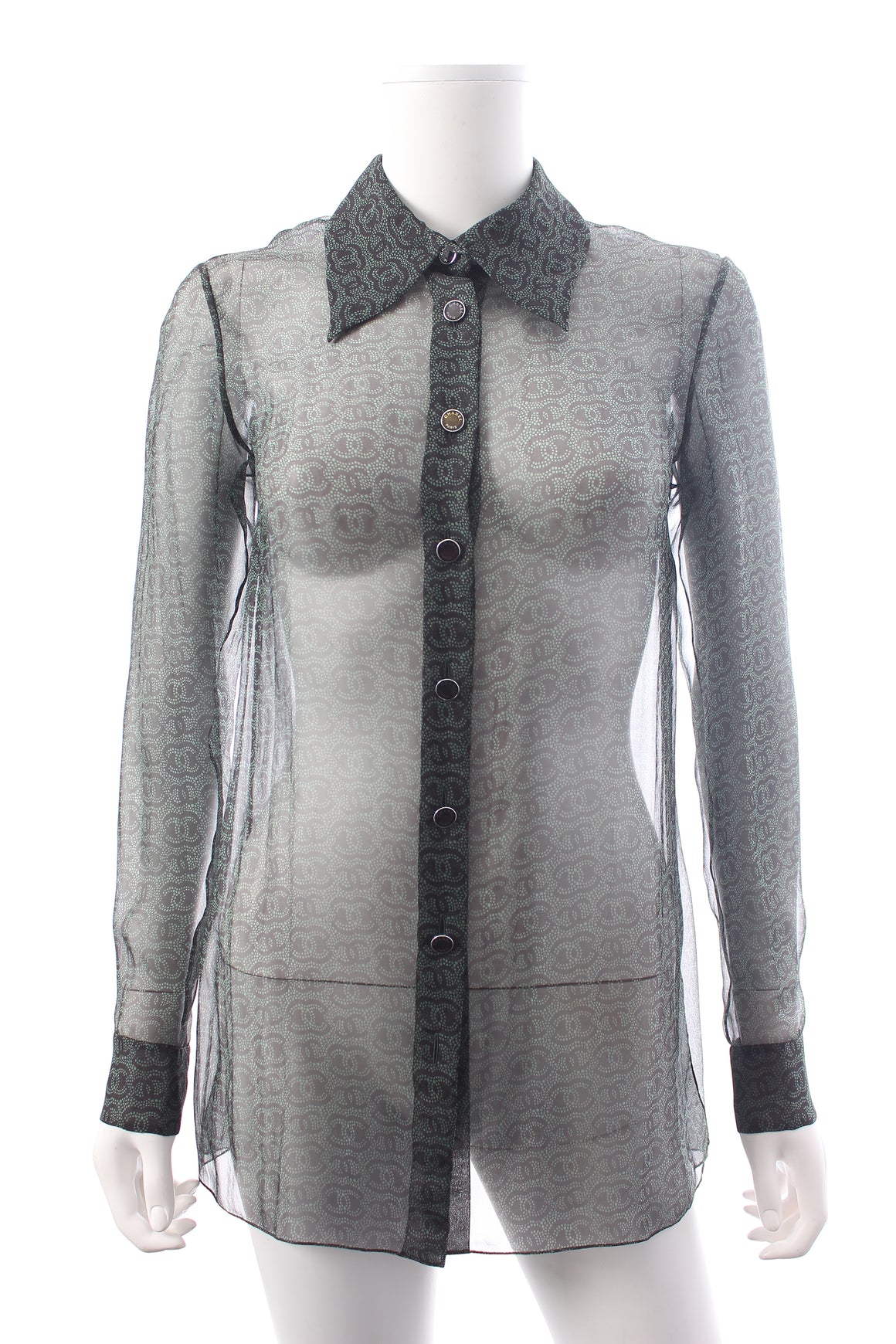 Chanel CC Logo Silk Blouse - Métiers d'Art Pre-Fall 2023 Collection