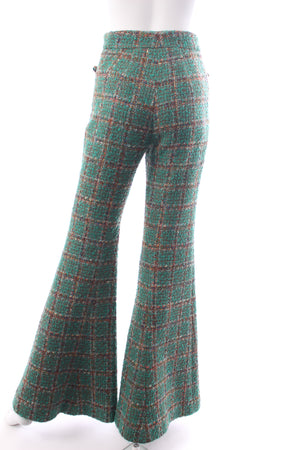Chanel Check Tweed Wool-Blend Flared Trousers - Métiers d'Art Pre-Fall 2023 Collection