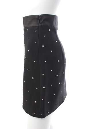 Miu Miu Crystal-Embellished Crepe Mini Skirt